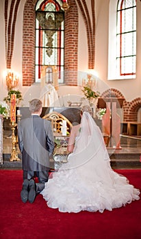 Bride and groom on wedding ceremony