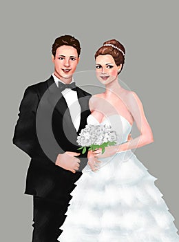 Bride and Groom Wedding Ceremony bride and groom marriage ceremony. bride, groom, marriage. ceremony, greeting card, greeting, in