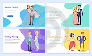 Bride and Groom, Wedding Planning, Nuptials Vector