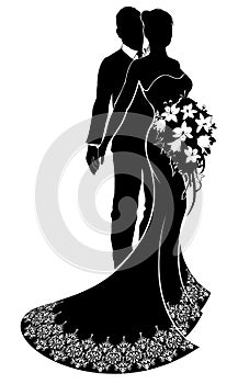 Bride and Groom Wedding Silhouette