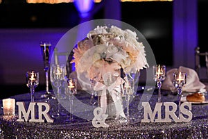 The Bride and Grooms Table at their Reception