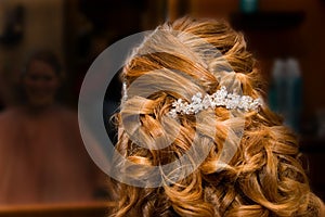 Bride at Hair Salon