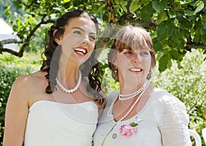 Bride and her Mother enjoying a quiet moment