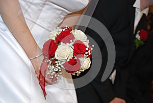 Bride holding bouquet