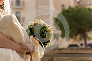 Bride Holding Bride& x27;s Bouquet