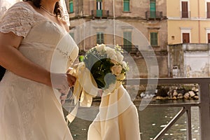 Bride Holding Bride& x27;s Bouquet