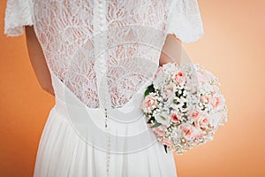 Bride holding a wedding bouquet