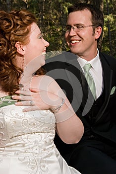 Bride Laugs at Groom's Joke