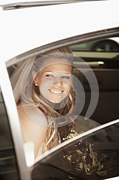 Bride in Limousine