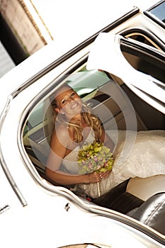 Bride in Limousine