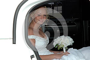 Bride in Limousine