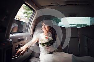 Bride looking in the window