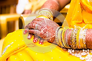 Bride with mehendi