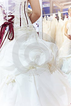 Bride in mirror