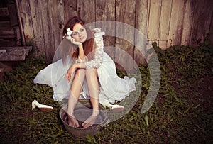 Bride at one with their life problems