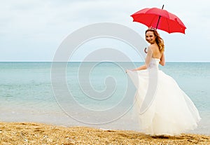 The bride with a parasol