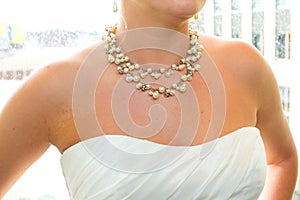 Bride and Pearl Wedding Necklace