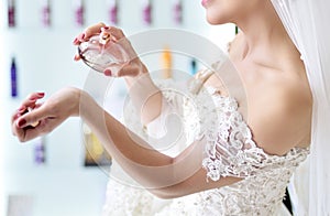 Bride and perfume
