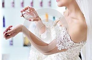 Bride and perfume photo