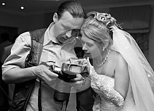 Bride and photographer