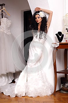 Bride posing