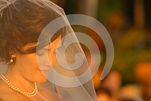 Bride in prayer