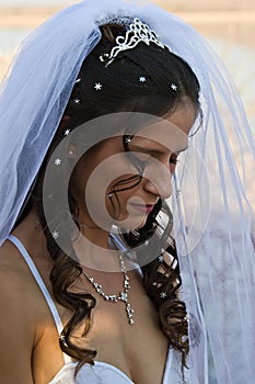 Bride praying