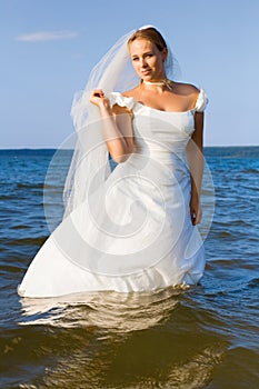 Bride in the river