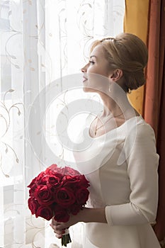 Bride with roses