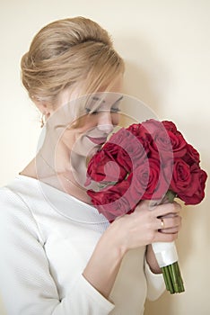 Bride with roses