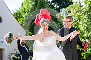 Bride running away with priest after wedding