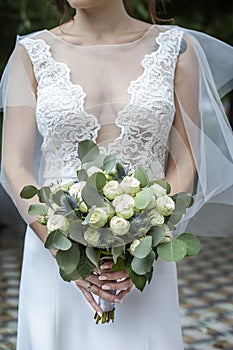 The bride`s bouquet. Holiday bridal bouquet