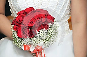 Bride's rose bouquet