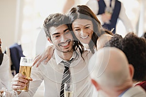 Bride Socialising With Guests