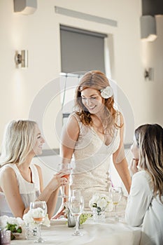 Bride Socialising with her Guests