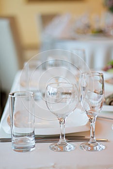 Bride tableset of plates and dishes photo