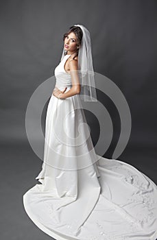 Bride in wedding dress