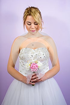 Bride in a wedding dress pre wedding portrait