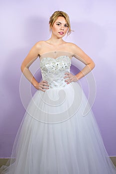 Bride in a wedding dress pre wedding portrait
