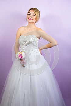 Bride in a wedding dress pre wedding portrait