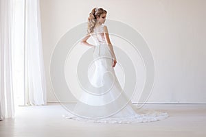 Bride wedding gown white wedding love