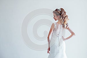 Bride wedding gown white wedding love wedding