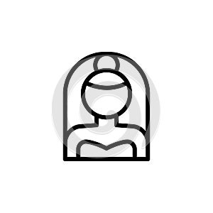 Bride, wedding icon. Simple line, outline vector elements of marriage icons for ui and ux, website or mobile application