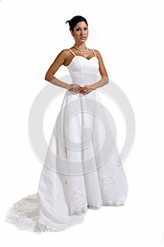 Bride in white dress