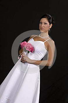 Bride in white dress