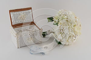 Brides Bouquet, Jewelry, and Rings