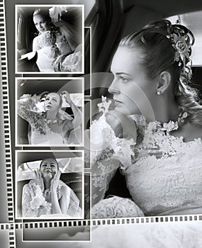 Brides wedding album montage photo