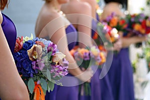 Bridesmaids and Bouquets