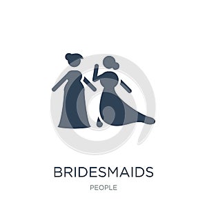 bridesmaids icon in trendy design style. bridesmaids icon isolated on white background. bridesmaids vector icon simple and modern