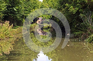 Bridge 16 reflected in the Grand Union Canal